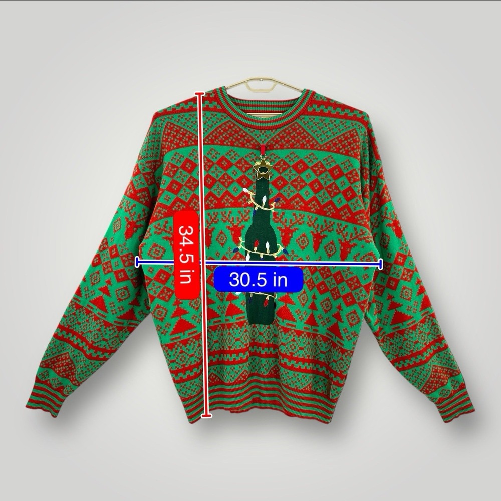Tipsy Elves Ugly Christmas Sweater Men 4XL Beer Bottle Tree w Star Bottle Opener - Picture 9 of 9